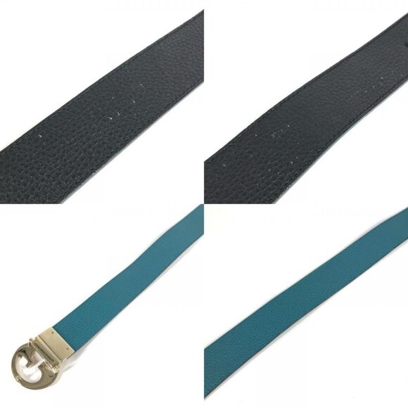 Gucci Belt Double G GG Logo Leather Black main image 4